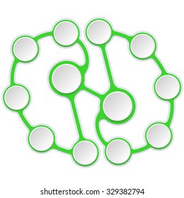 Twelve abstract circular frames for your text