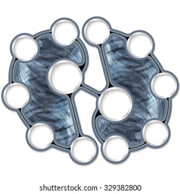 Twelve abstract circular frames for your text