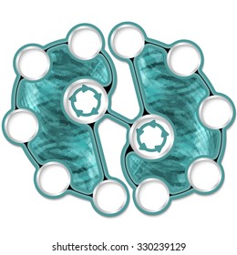 Twelve abstract circular frames for your text