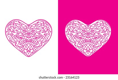 Twelve beautiful hearts for vector illustration
