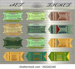Twelve business of papers in  various styles and different colors.  set of tickets, paper for wall-paper of different colors,  vector, EPS 10
