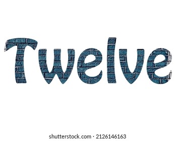 twelve. Colorful typography text banner. Vector the word twelve