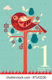 The Twelve Days Of Christmas - First Day Of Christmas - A Partridge On A Pear Tree