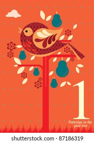 The twelve days of Christmas - First day of Christmas- A partridge in the pear tree