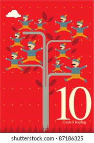 The twelve days of Christmas - Tenth day of Christmas - Ten lords a leaping