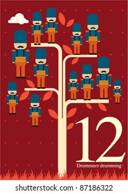 The twelve days of Christmas - Twelfth day of Christmas -  twelve drummers drumming