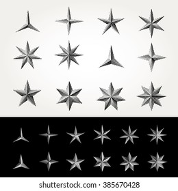 doce estrellas punteadas diferentes