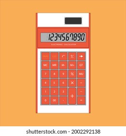 Twelve digits orange simple calculator
