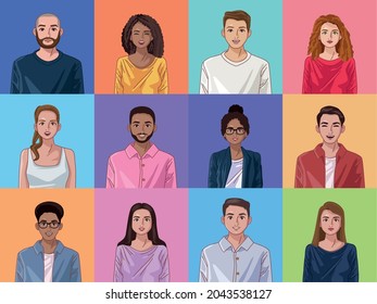 twelve diversity persons group characters