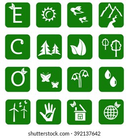 twelve ecology icons