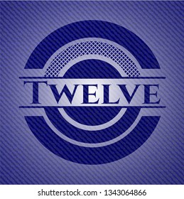 Twelve emblem with jean high quality background