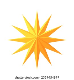Twelve end star vector illustration. Minimalistic star icon isolated