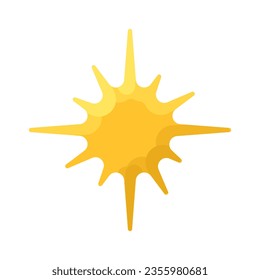 Twelve end star vector volumetric illustration. Minimalistic star icon isolated