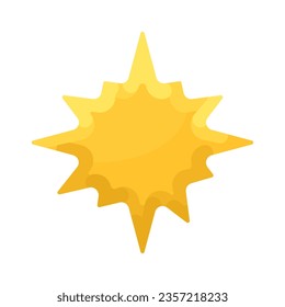 Ilustración vectorial vectorial de 12 estrellas de extremo. Icono de estrella mínima aislado