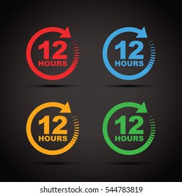 Twelve Hour Icon Set