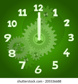 Twelve hours - New Year, vector