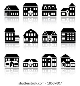 Silhouettes Of Houses Stock Images, Royalty-free Images & Vectors 