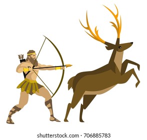 Twelve Labors Mythology Hercules Heracles Hunting Stock Vector (Royalty ...