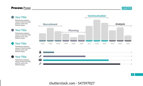 Twelve Month Bar Chart Slide Template