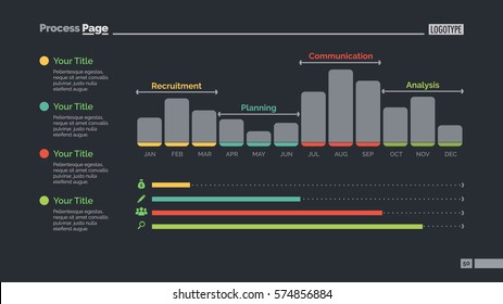 Twelve Month Bar Chart Slide Template