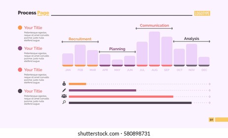 Twelve Month Bar Chart Slide Template
