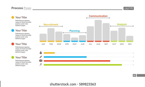 Twelve Month Bar Chart Slide Template