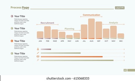 Twelve Month Bar Chart Slide Template