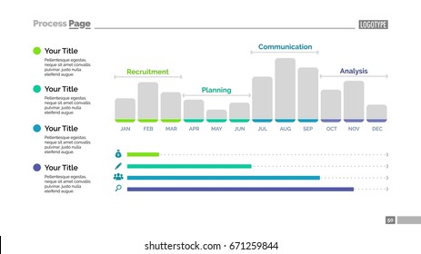 Twelve Month Bar Chart Slide Template