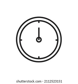 Icono de línea de las doce. signo de estilo lineal para concepto móvil y diseño web. Icono de vector de contorno de tiempo de reloj. Símbolo, ilustración del logotipo. Gráficos vectoriales