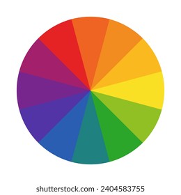 Twelve Part RGB Color Wheel Vector Illustration