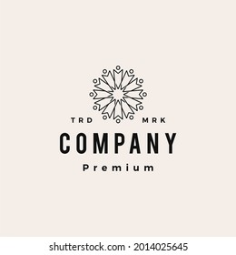 twelve people team work family hipster vintage logo vector icon illustration