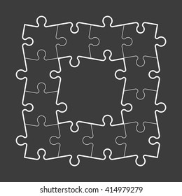 Twelve piece flat puzzle round infographic presentation. 12 step circle business diagram. Twelve section compare service banner. Vector illustration template shape . 3d Abstract Background