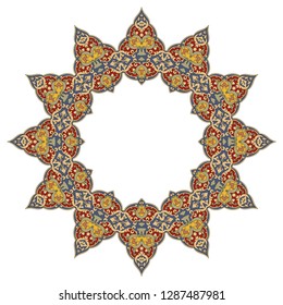 Twelve Side Floral Arabesque Pattern 