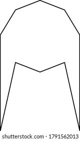 Twelve Sided Polygon, all sides are unequal in length and interior angles are less than 180 degree, vintage line drawing or engraving illustration.