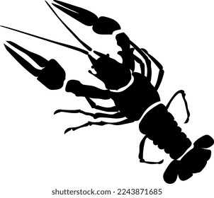 Twelve signs of the zodiac. Cancer, Silhouette.