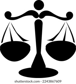 Twelve signs of the zodiac. Libra. Silhouette