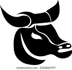 Twelve signs of the zodiac. Taurus  Silhouette