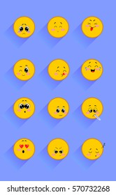 Twelve smileys