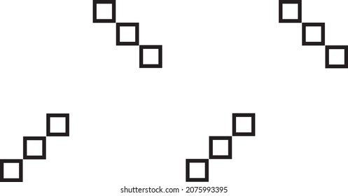 Twelve squares separated into four sections form a unique background, symbol, sign or other and only have thick black outlines. Simple, modern, and industrial patterns. 