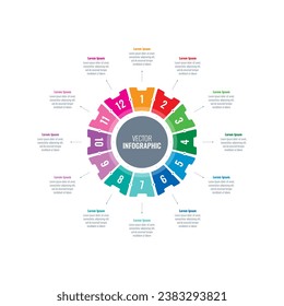 twelve steps infographic template. wheel information template. infographic template for annual report, web, magazine, internet