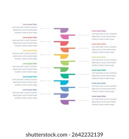 twelve steps information template. geometric infographic template. infographic template for business, education, industry, technology world. information template for annual report, magazine