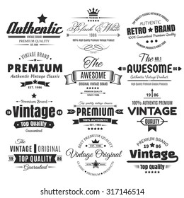 Twelve Vintage Insignias Or Labels