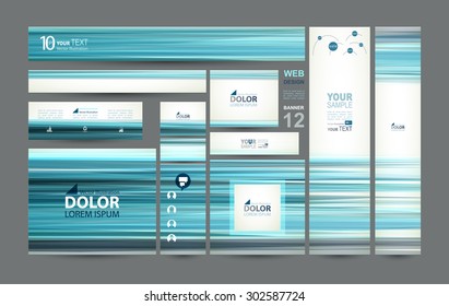 twelve web banners of standard size