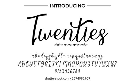 Twenties - Elegant Script Font for Smooth Handwritten Design and Creative Typography