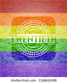 Twentieth lgbt colors emblem 