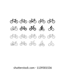 Twenty bicycle icons