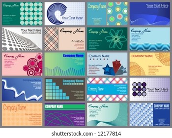 Twenty Business Card Designs Vector