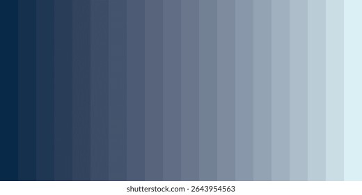 Twenty different shades of blue color palette.