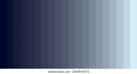Twenty different shades of blue color palette.