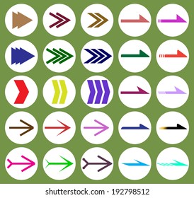 twenty direction arrow icon set. vector / illustration